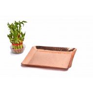 Copper Platter Hammered Square