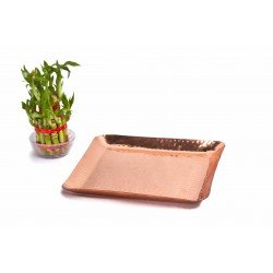 Copper Platter Hammered Square