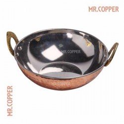 Copper / Steel Kadai Hammered