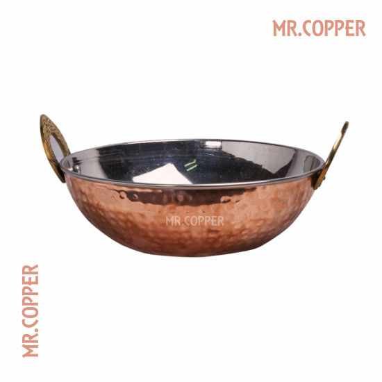Copper / Steel Kadai Hammered