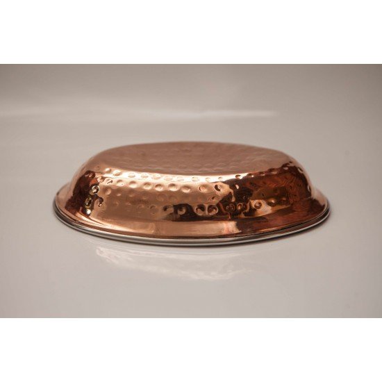 Copper / Steel Oval Plate or Entree Dish