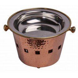 Copper Steel / Brass Snacks warmer round