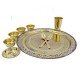 Brass Round Thali Set Laser 9pcs 16"