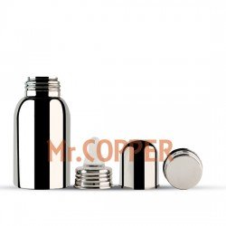 Stainless Steel Feeding Bottle(Dual Nipple), Leak Proof Cap