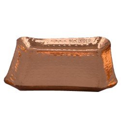 Copper Platter Hammered Square