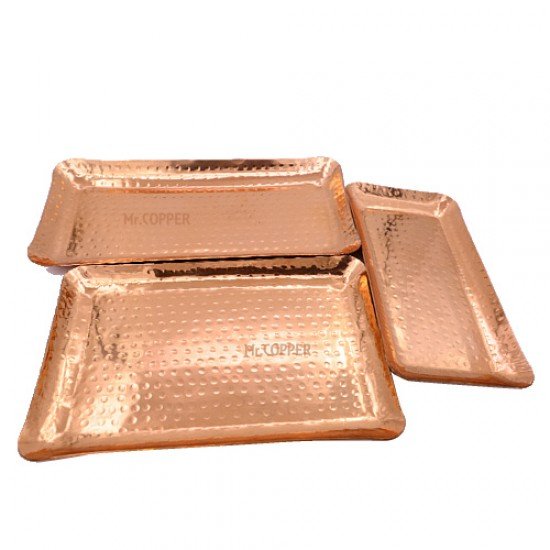 Copper Platter Hammered Rectangle