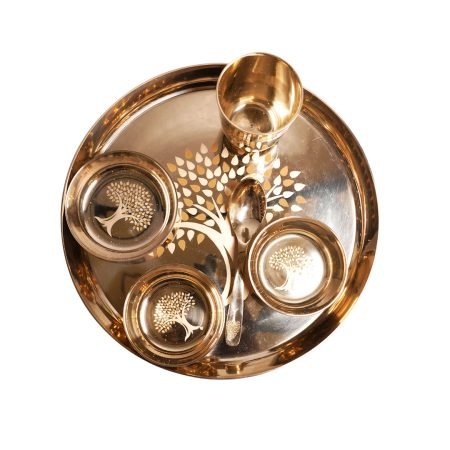 Mr.COPPER Bronze 6 Pcs 10inch Thali Set