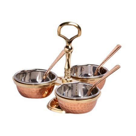 Mr.COPPER Copper/Steel/B Maharaja Pickel Set 3 Brass Handle