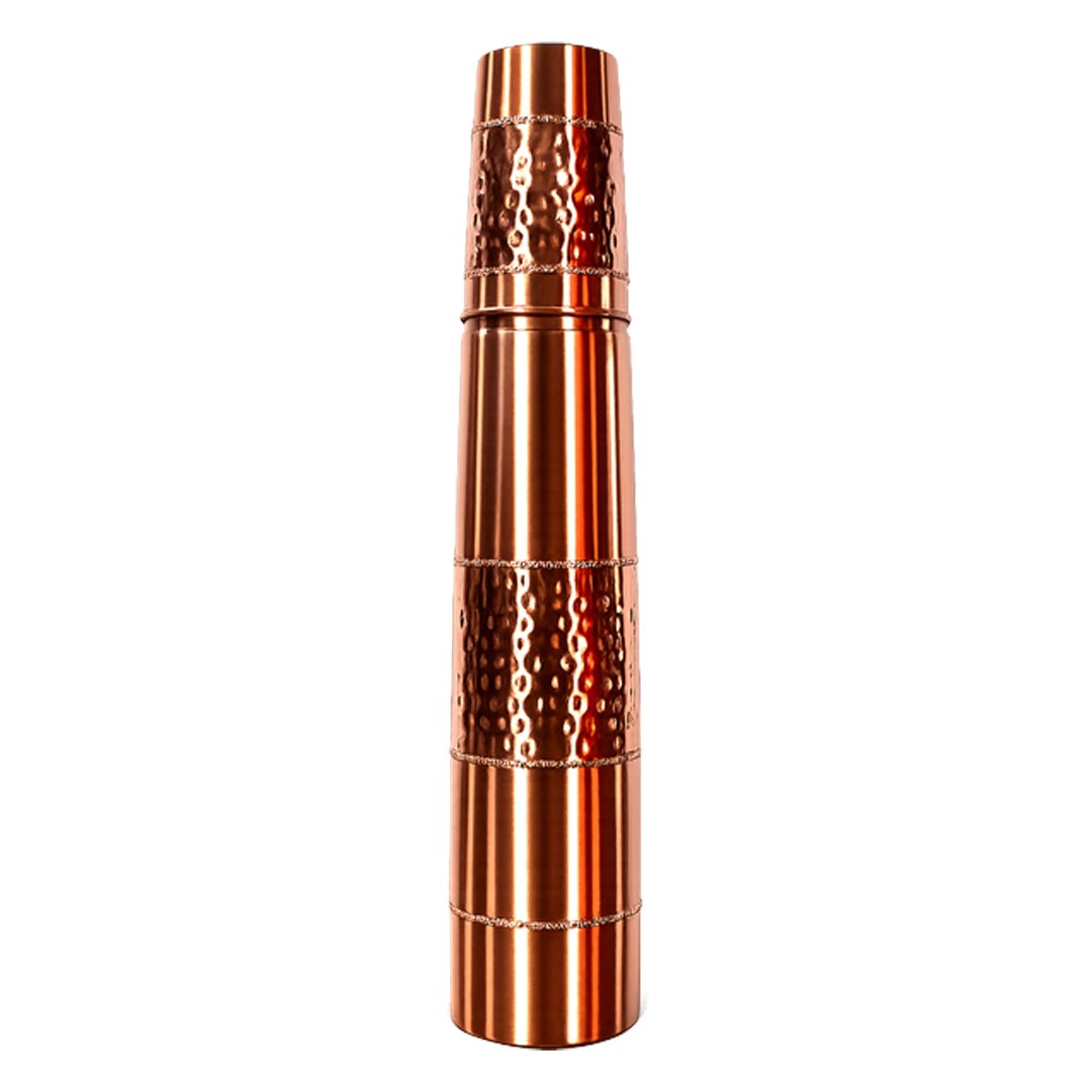Copper Bottle Tiny 1000ml Matt with Glass
