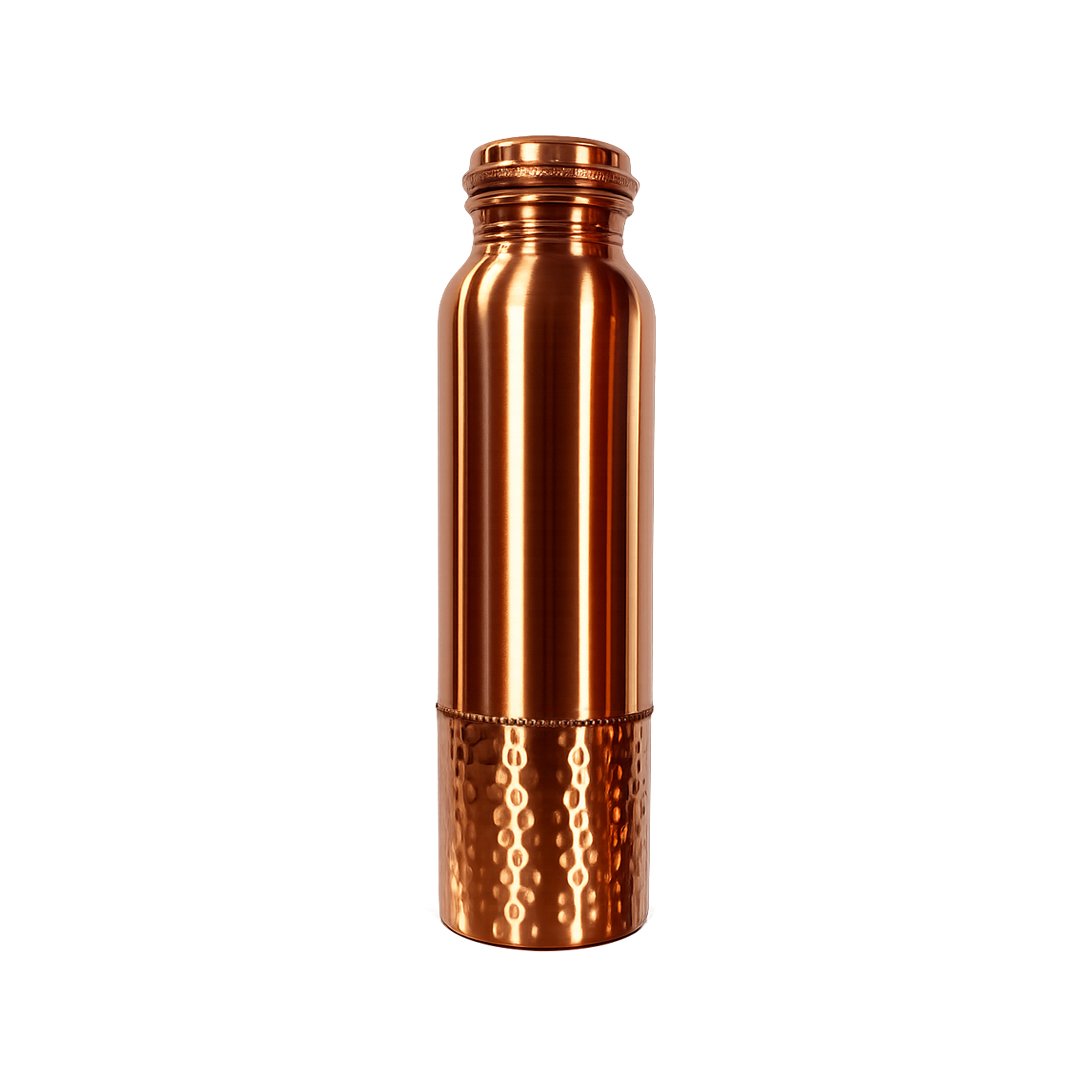 Copper Bottle Sports 1000ml Semi Hammered