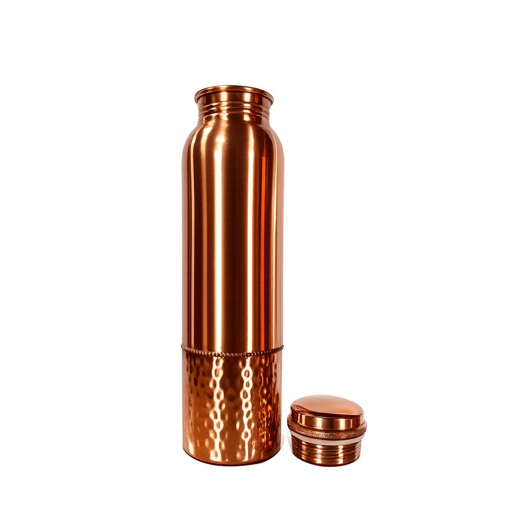 Copper Bottle Sports 1000ml Semi Hammered - Image 2