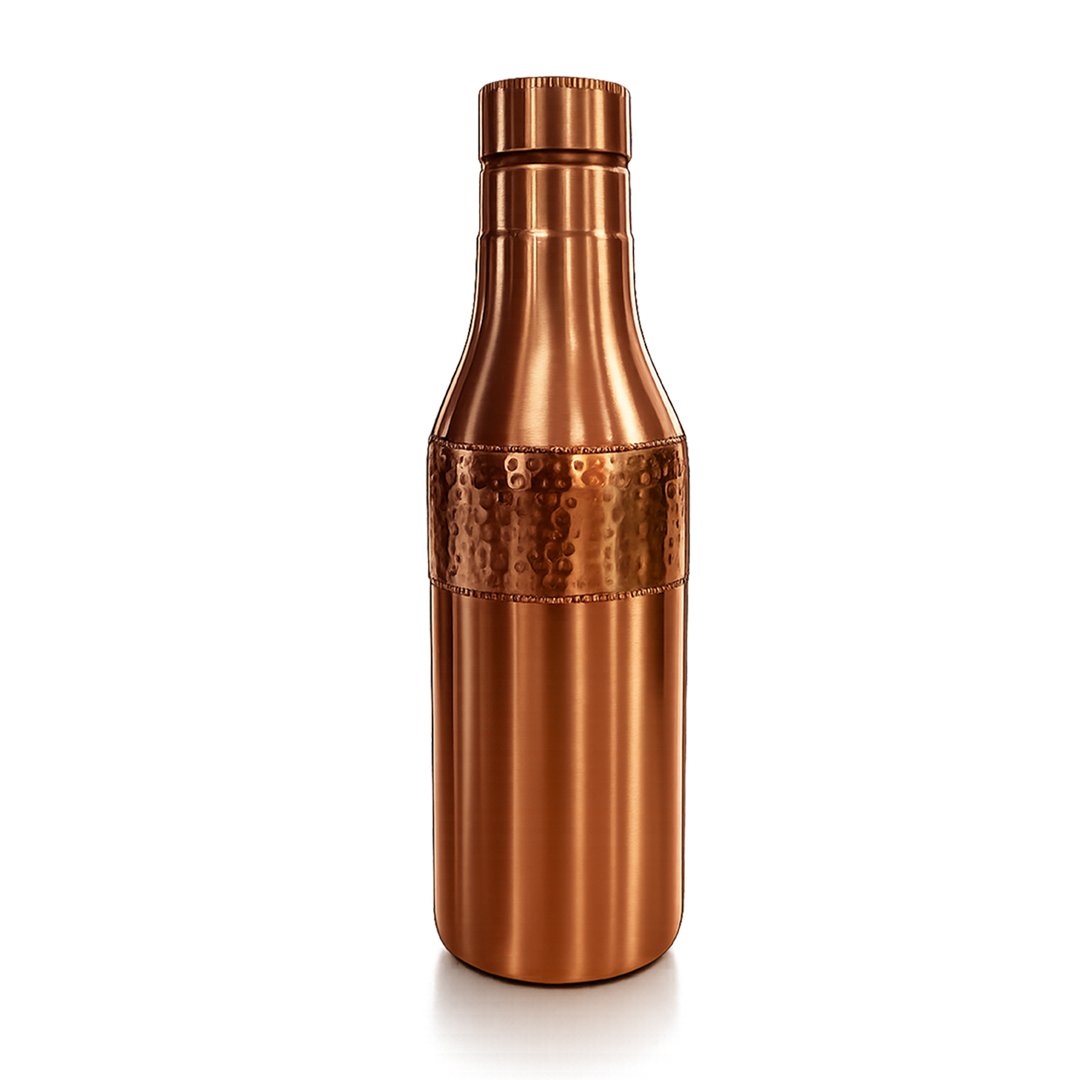 Copper Bottle Trendy 1500ml Semi Hammered - Image 2