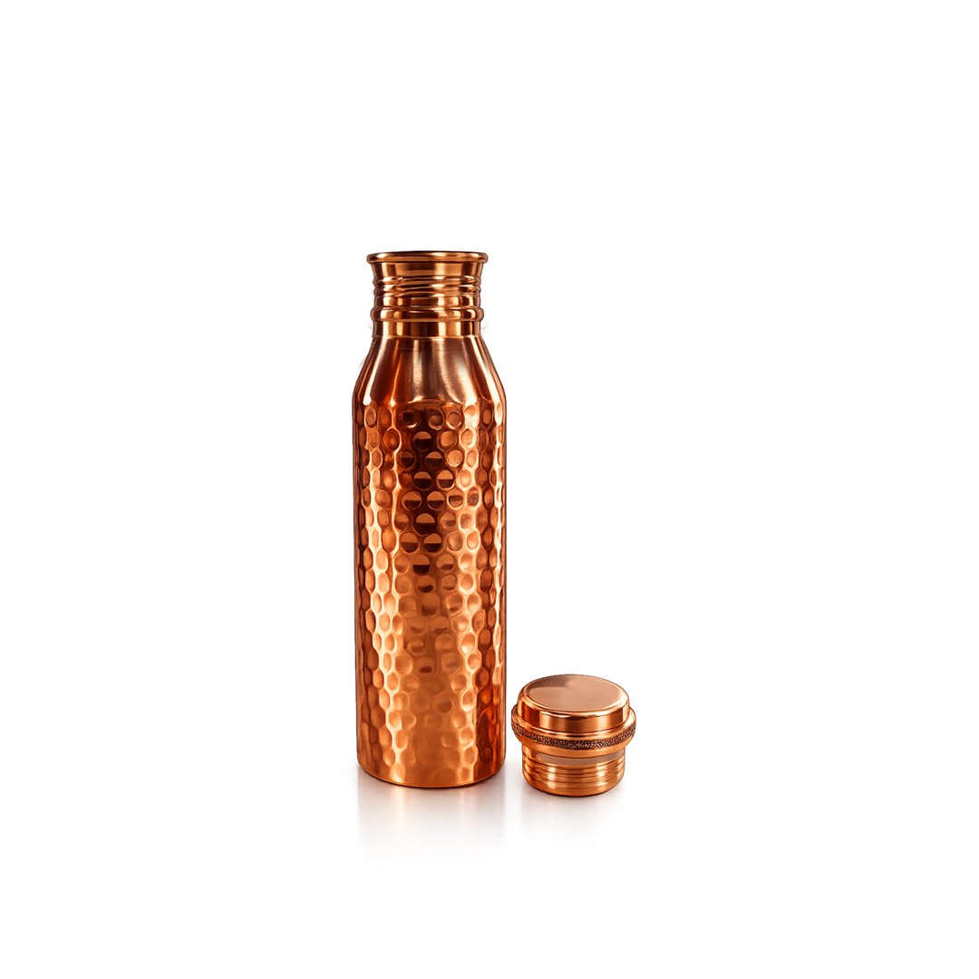 Copper Bottle 350 ml Sports Hammered - Image 2