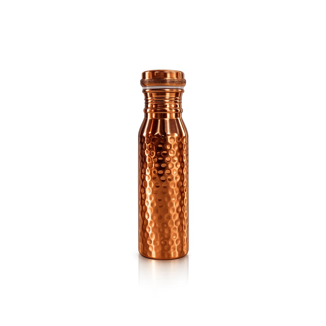 Copper Bottle 350 ml Sports Hammered
