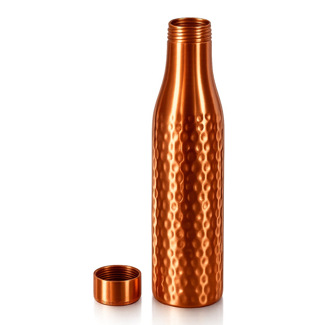 Copper Bottle 950ml Trendy Hammered - Image 2