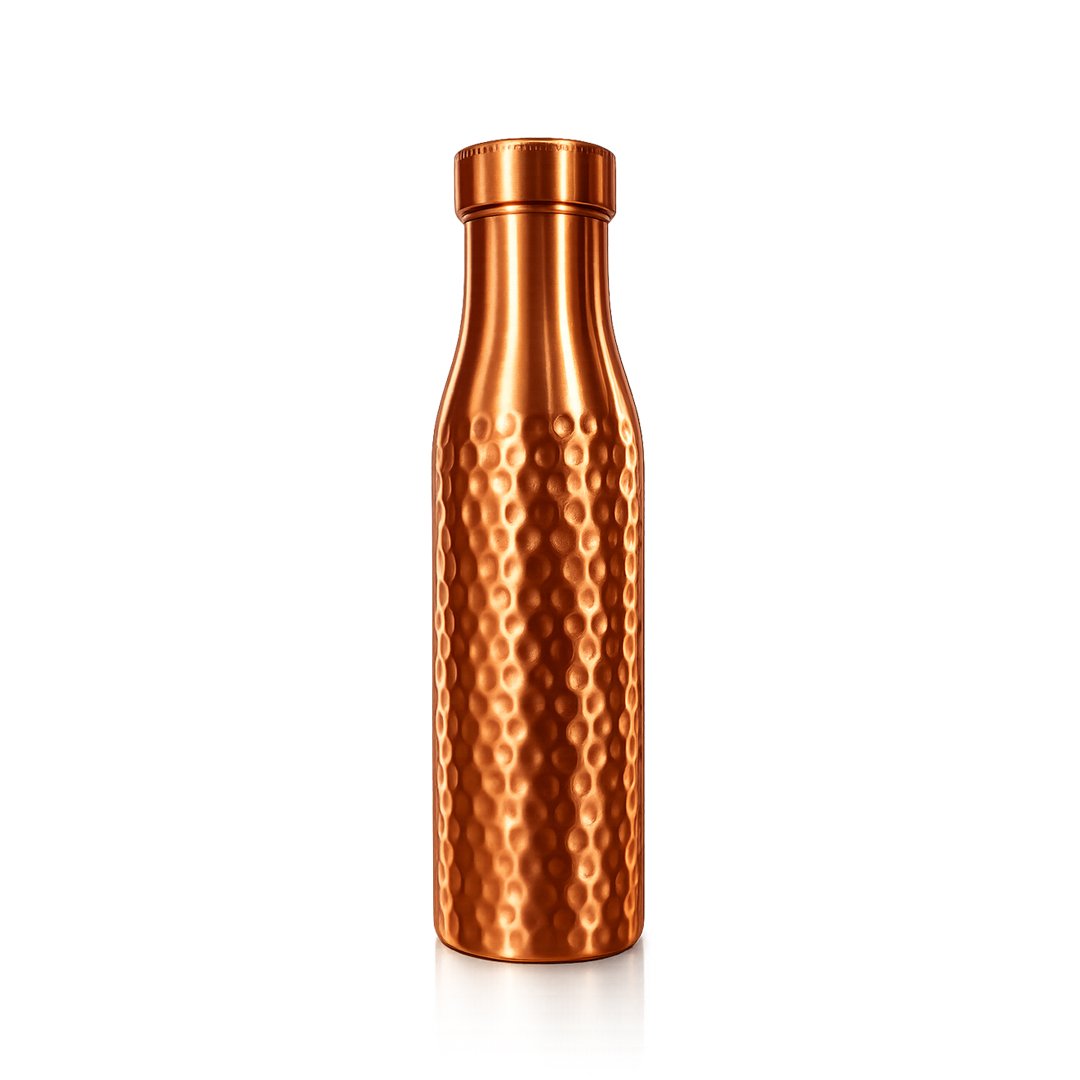 Copper Bottle 950ml Trendy Hammered