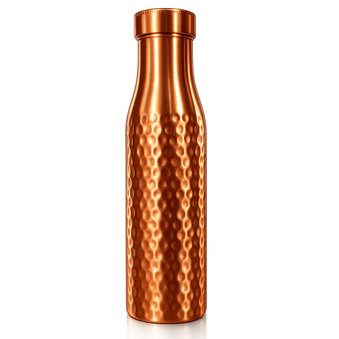 Copper Bottle 950ml Trendy Hammered