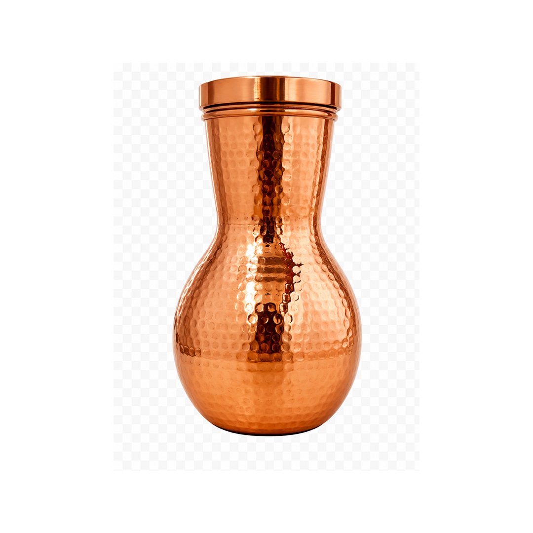 Copper Dholak Hammered Carafe