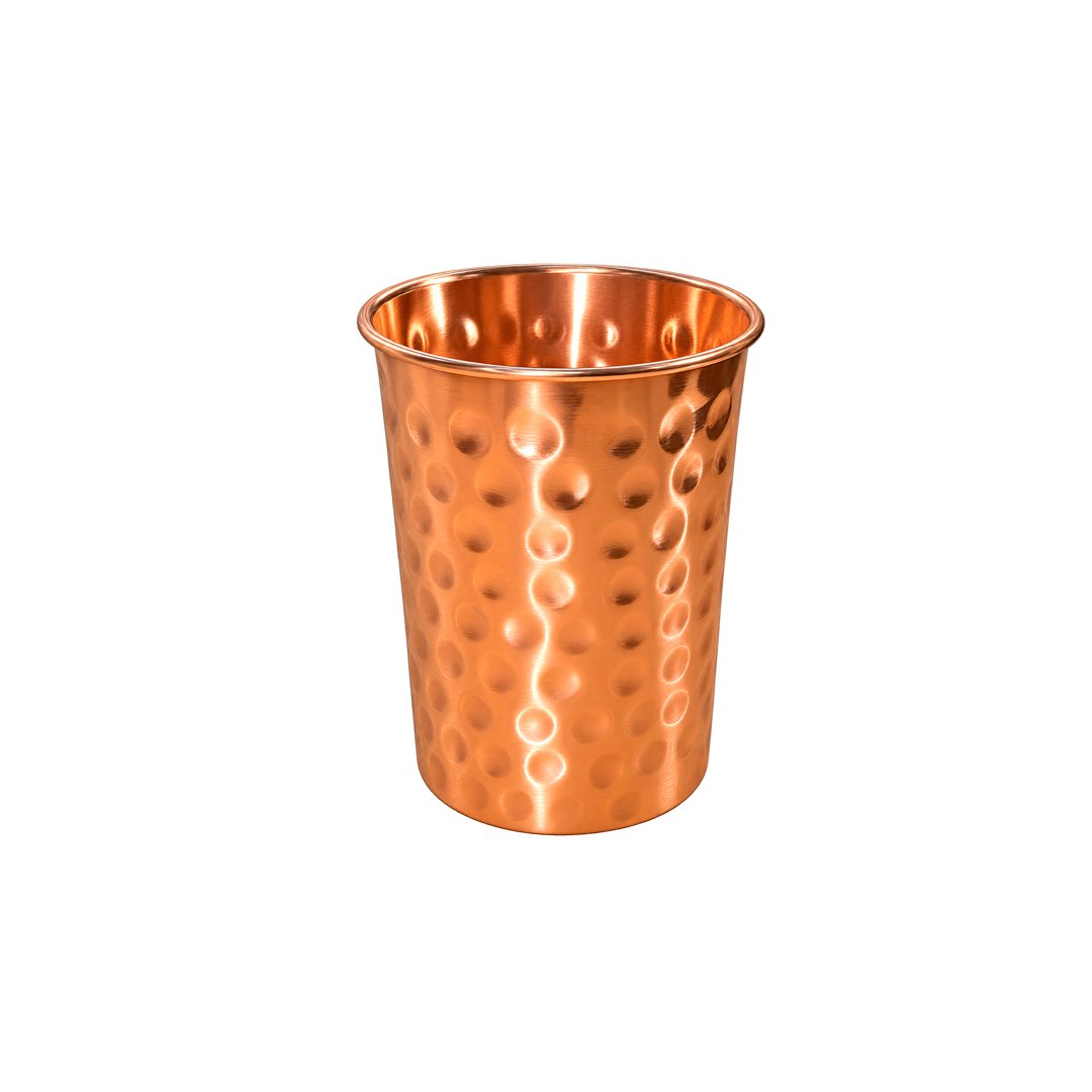 Copper Glass Hammered